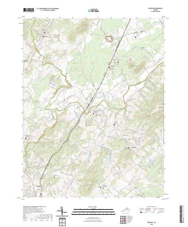 Rapidan, VA — USGS 7.5-minute topo (2022)