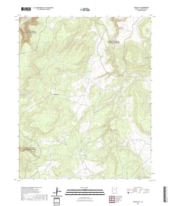White Clay, AZ — USGS 7.5-minute topo (2021)