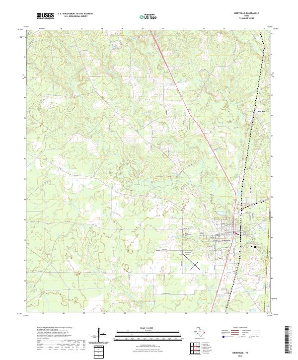 Kirbyville, TX — USGS 7.5-minute topo (2022)