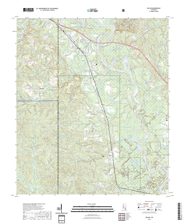 McLain, MS — USGS 7.5-minute topo (2024)