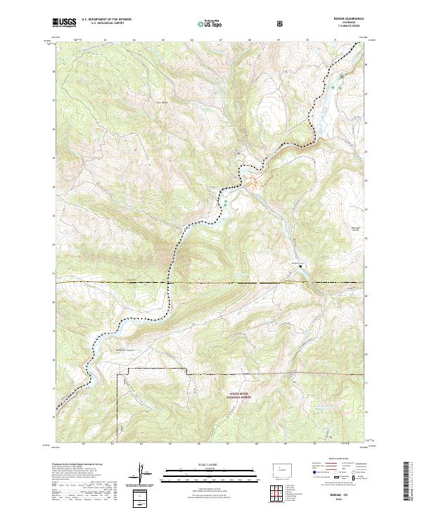 Radium, CO — USGS 7.5-minute topo (2022)