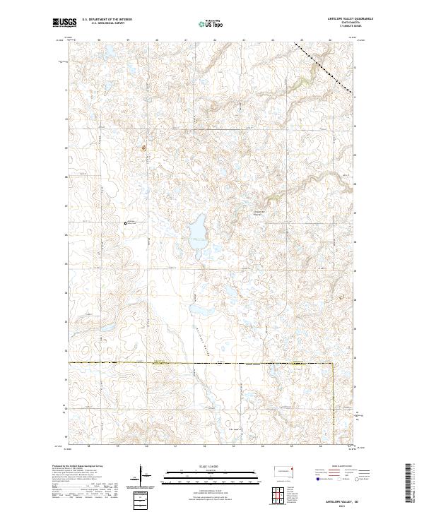 Antelope Valley, SD — USGS 7.5-minute topo (2021)