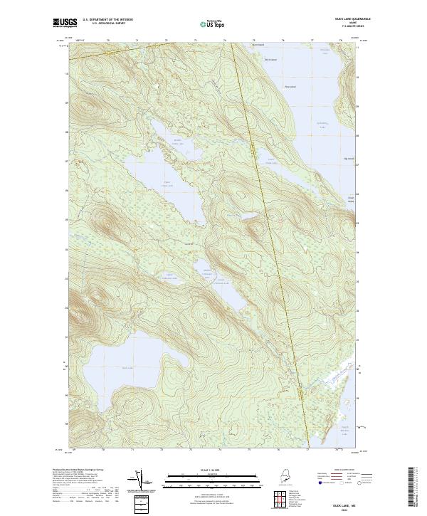 Duck Lake, ME — USGS 7.5-minute topo (2024)