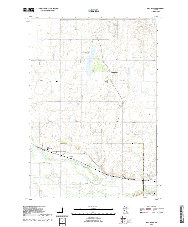 Lake Henry, MN — USGS 7.5-minute topo (2022)