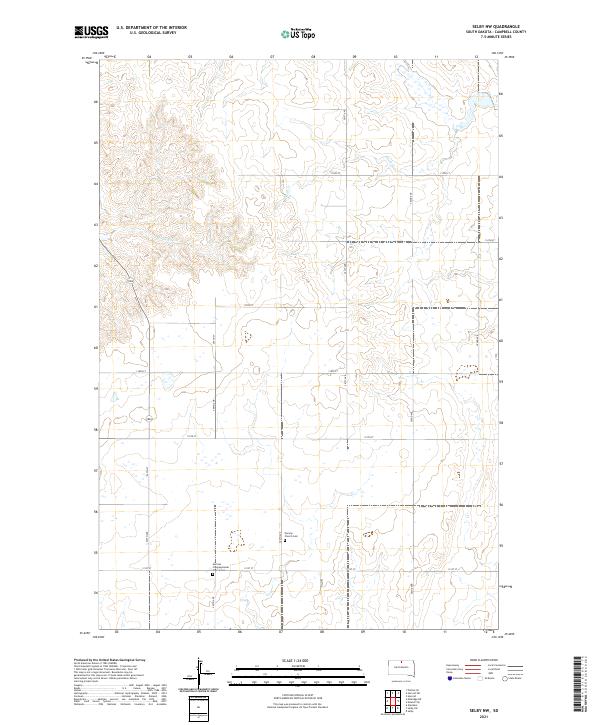 Selby NW, SD — USGS 7.5-minute topo (2021)
