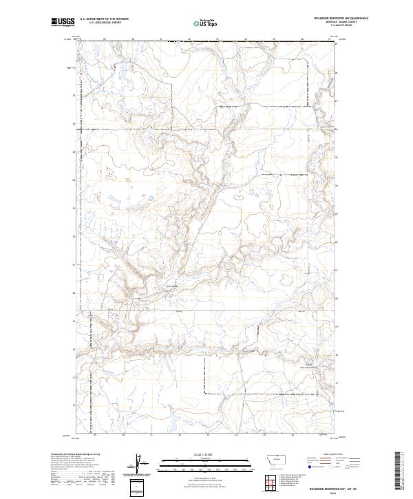 Richmond Reservoir NW, MT-SK — USGS 7.5-minute topo (2024)