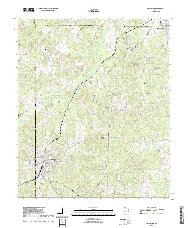 Kilgore SW, TX — USGS 7.5-minute topo (2022)