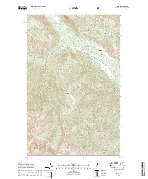 Mazama, WA — USGS 7.5-minute topo (2023)