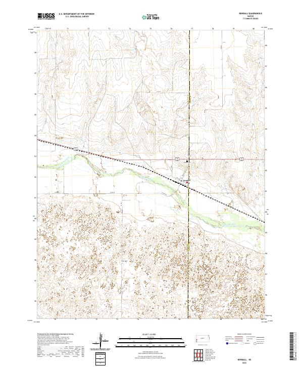 Kendall, KS — USGS 7.5-minute topo (2022)