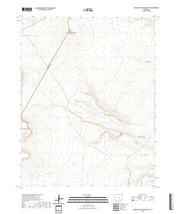 South Rattlesnake Butte, CO — USGS 7.5-minute topo (2022)