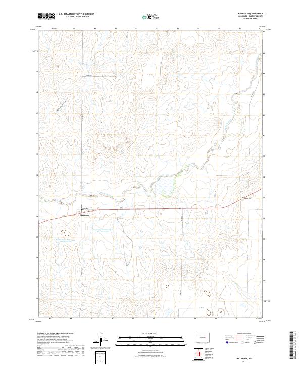 Matheson, CO — USGS 7.5-minute topo (2022)