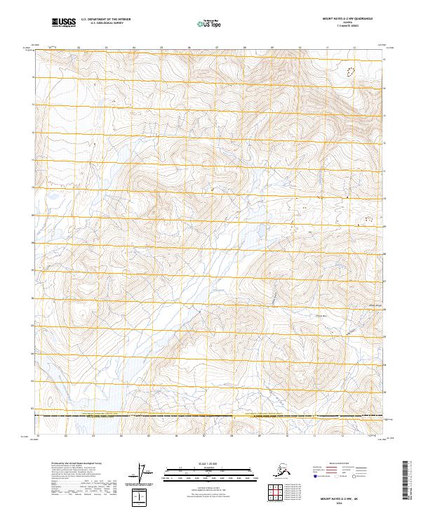 Mount Hayes A-2 NW, AK — USGS 7.5-minute topo (2024)
