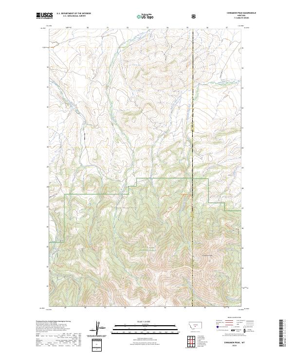 Cinnamon Peak, MT — USGS 7.5-minute topo (2024)