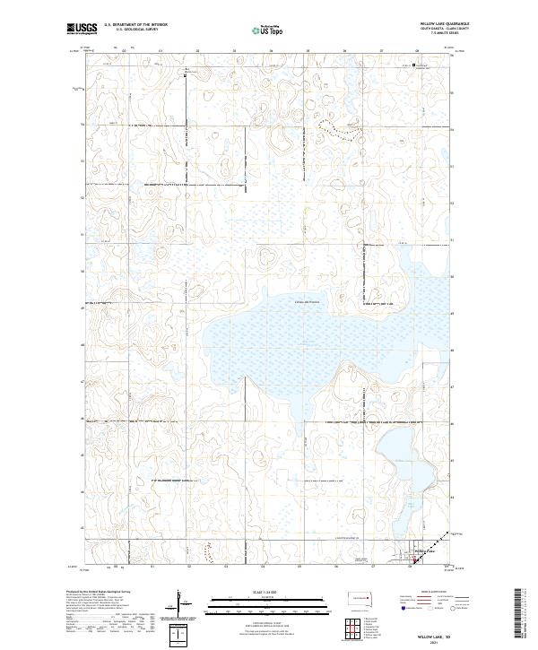 Willow Lake, SD — USGS 7.5-minute topo (2021)