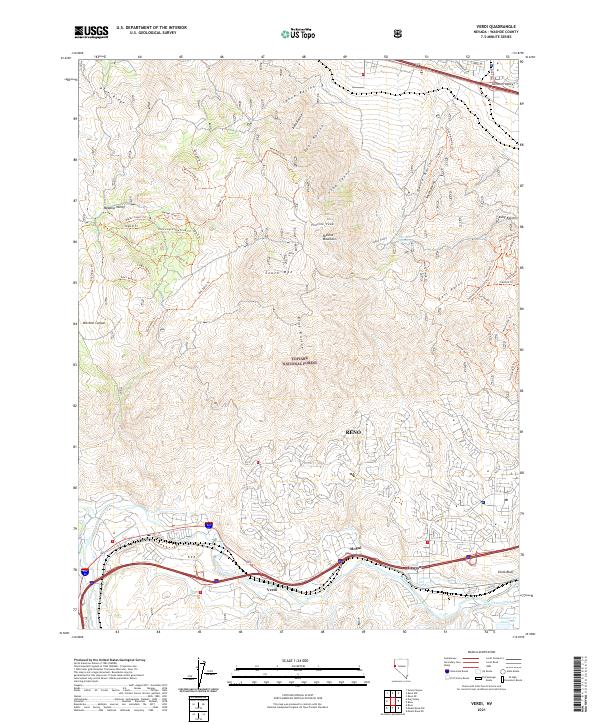 Verdi, NV — USGS 7.5-minute topo (2021)