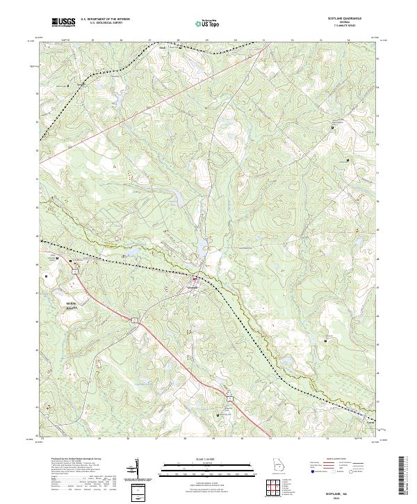Scotland, GA — USGS 7.5-minute topo (2024)