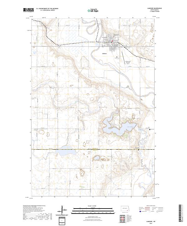 LaMoure, ND — USGS 7.5-minute topo (2024)