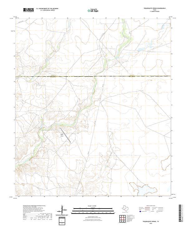 Tequesquite Spring, TX — USGS 7.5-minute topo (2022)