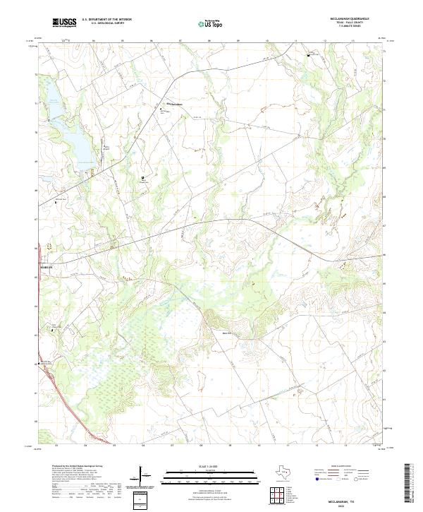 McClanahan, TX — USGS 7.5-minute topo (2022)