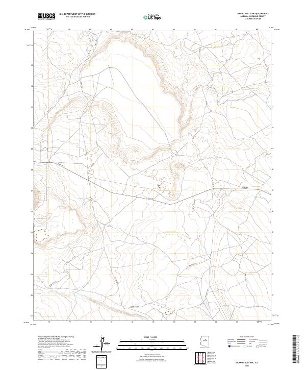 Grand Falls SW, AZ — USGS 7.5-minute topo (2021)
