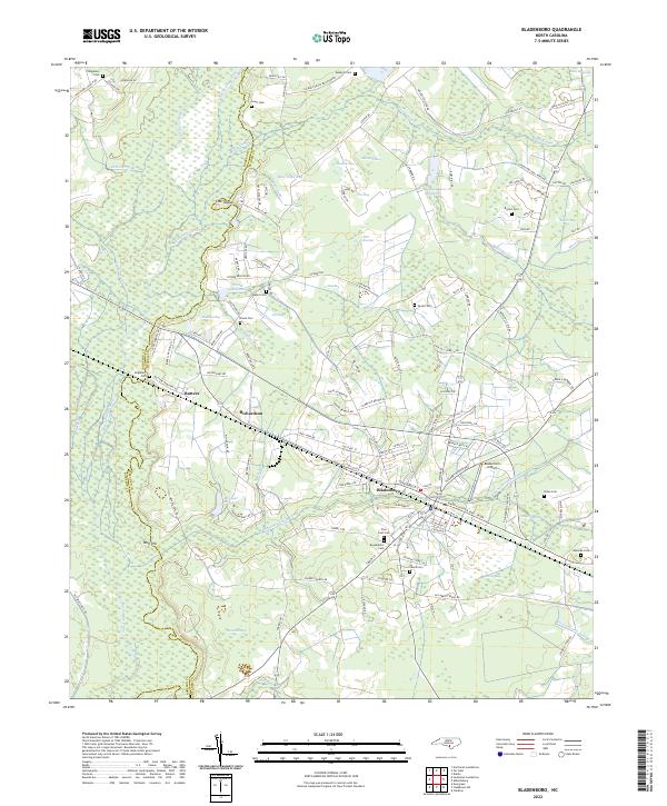 Bladenboro, NC — USGS 7.5-minute topo (2022)