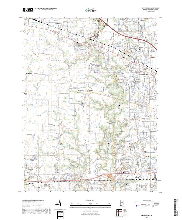 Brownsburg, IN — USGS 7.5-minute topo (2022)