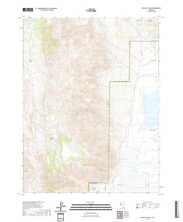 Pine Nut Valley, NV — USGS 7.5-minute topo (2021)