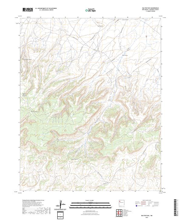 Dalton Pass, NM — USGS 7.5-minute topo (2023)