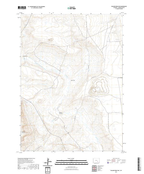 Walker Draw NW, WY — USGS 7.5-minute topo (2021)