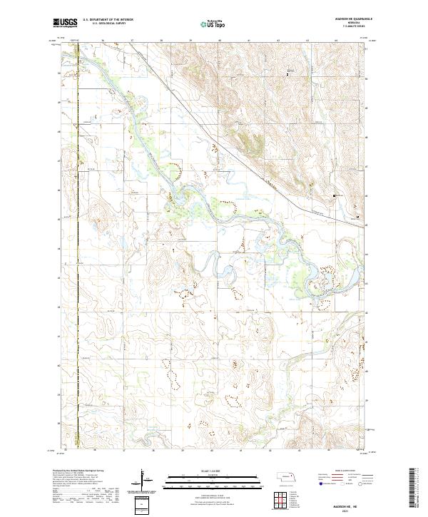 Madison NE, NE — USGS 7.5-minute topo (2021)