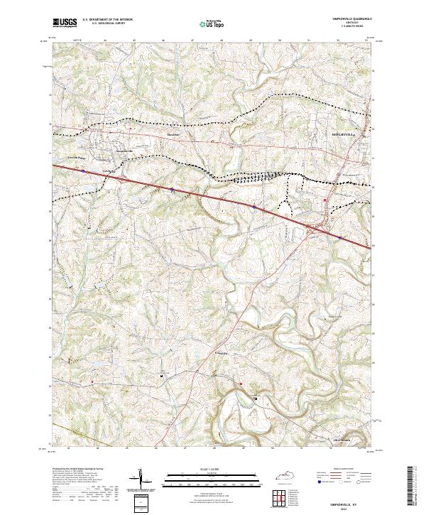 Simpsonville, KY — USGS 7.5-minute topo (2022)