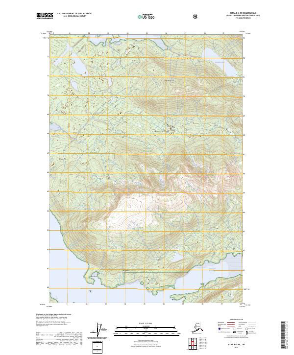 Sitka B-2 NE, AK — USGS 7.5-minute topo (2024)