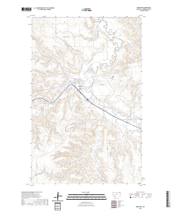 Redstone, MT — USGS 7.5-minute topo (2024)