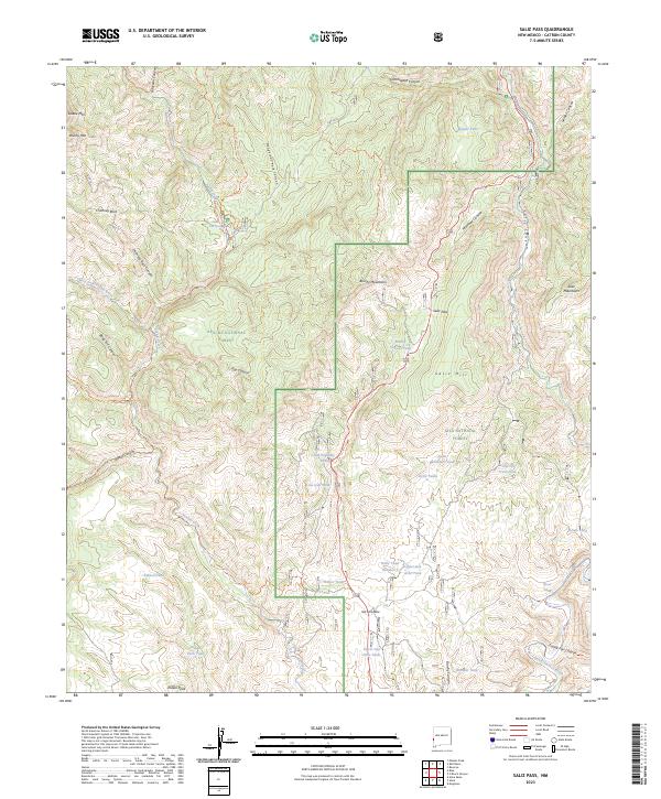 Saliz Pass, NM — USGS 7.5-minute topo (2023)