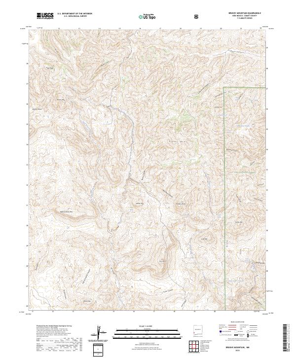 Brushy Mountain, NM — USGS 7.5-minute topo (2023)
