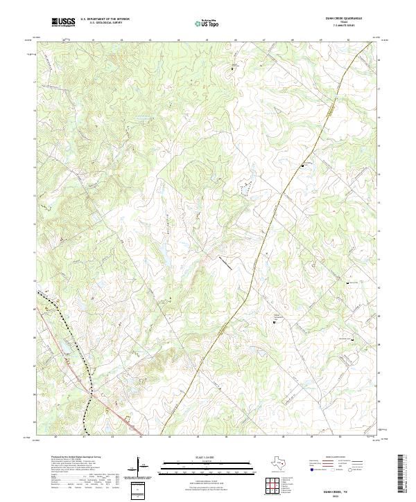 Dunn Creek, TX — USGS 7.5-minute topo (2022)