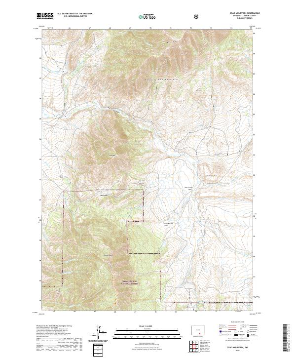 Coad Mountain, WY — USGS 7.5-minute topo (2021)