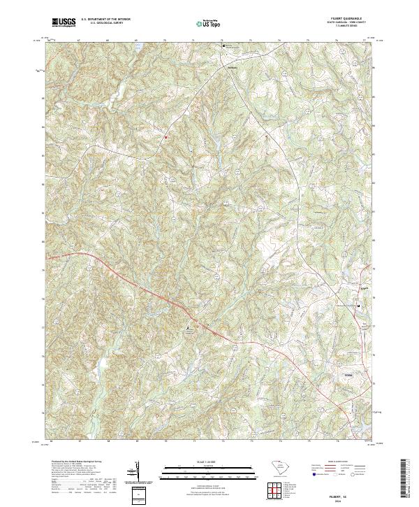 Filbert, SC — USGS 7.5-minute topo (2024)