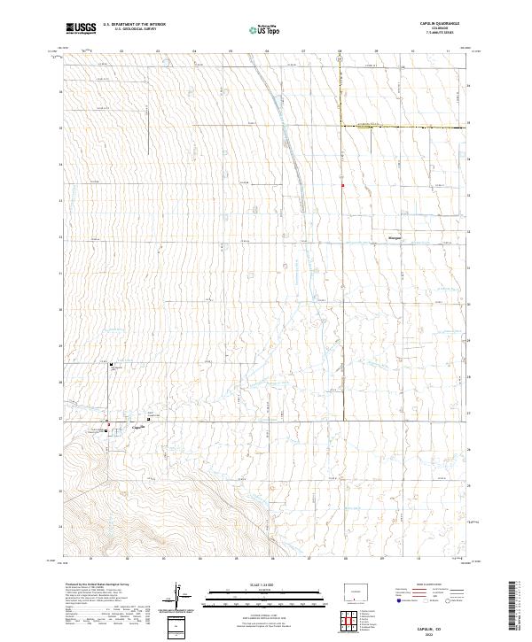 Capulin, CO — USGS 7.5-minute topo (2022)