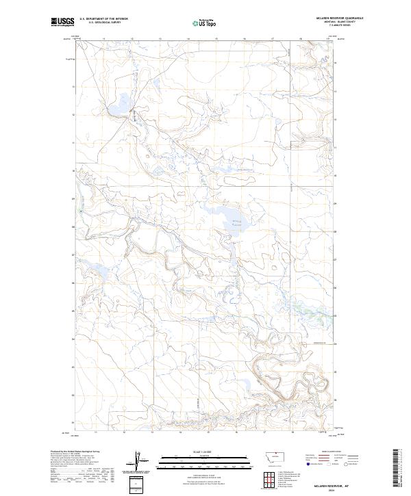 McLaren Reservoir, MT — USGS 7.5-minute topo (2024)