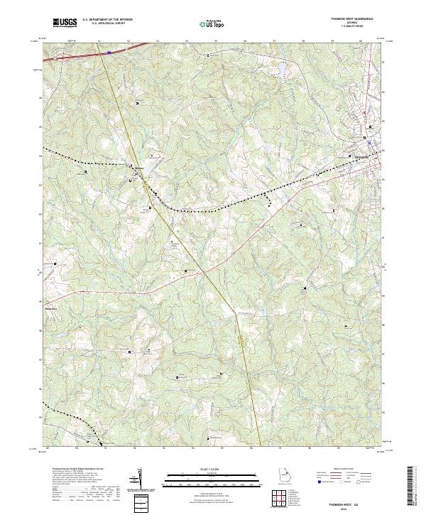 Thomson West, GA — USGS 7.5-minute topo (2024)