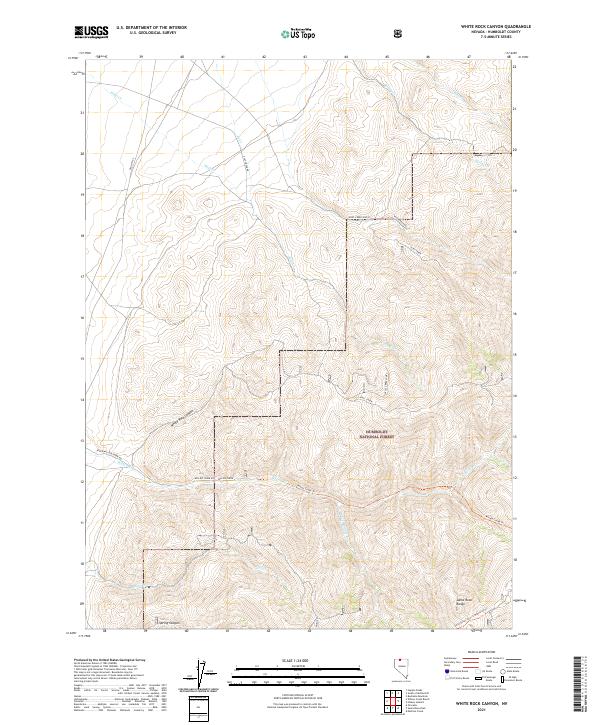 White Rock Canyon, NV — USGS 7.5-minute topo (2021)