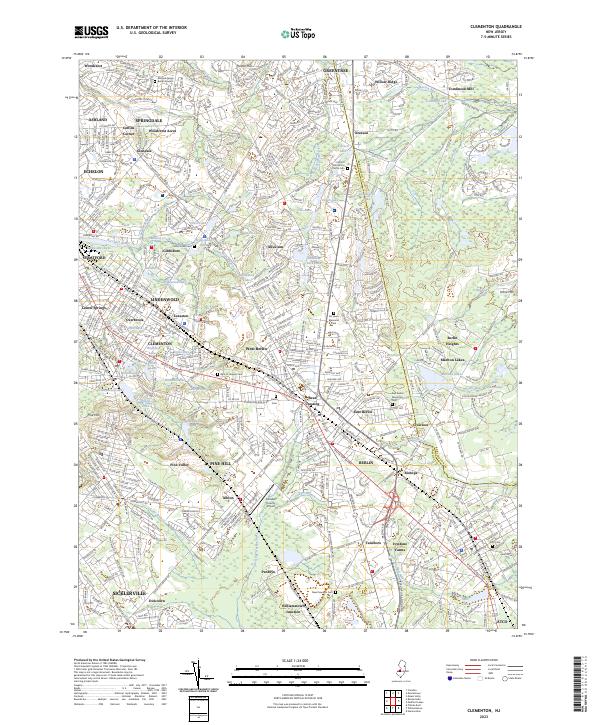 Clementon, NJ — USGS 7.5-minute topo (2023)