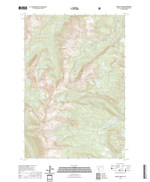 Mount Tahepia, MT — USGS 7.5-minute topo (2024)