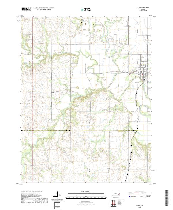 Le Roy, KS — USGS 7.5-minute topo (2022)
