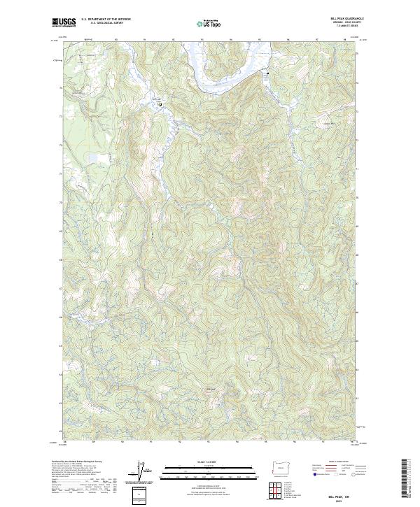 Bill Peak, OR — USGS 7.5-minute topo (2023)