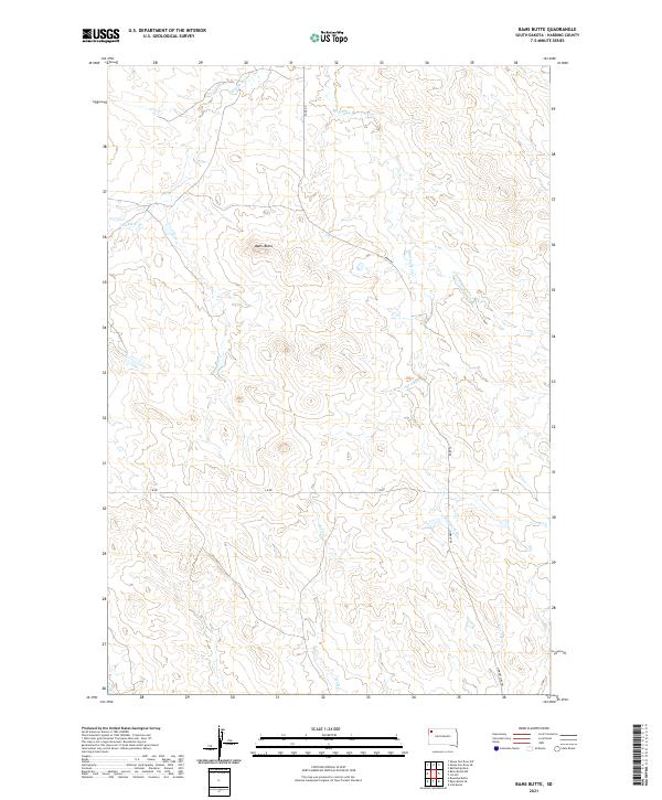 Bams Butte, SD — USGS 7.5-minute topo (2021)