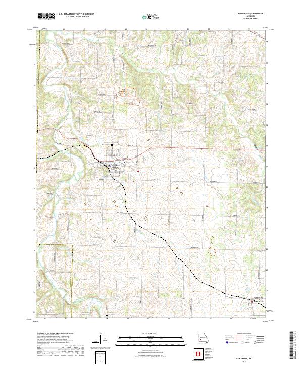 Ash Grove, MO — USGS 7.5-minute topo (2021)