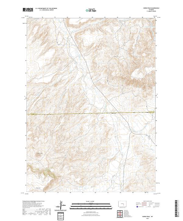 Horse Peak, WY — USGS 7.5-minute topo (2021)