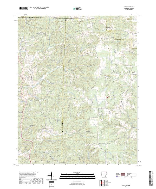 Wirth, AR-MO — USGS 7.5-minute topo (2024)